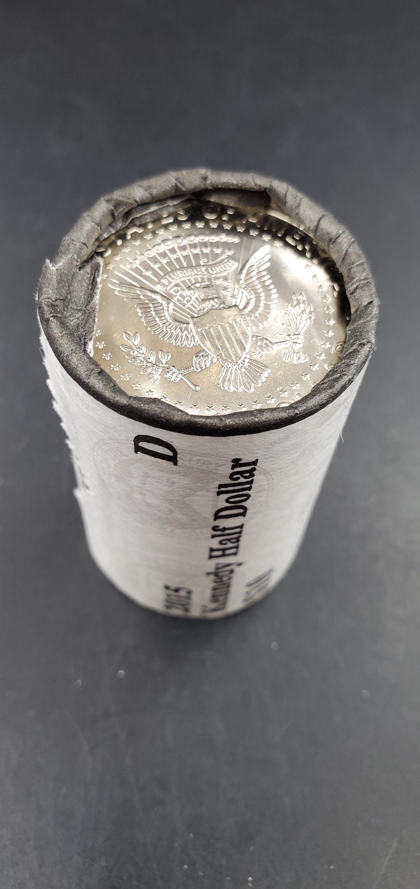 2015 D 20 coin Kennedy 50c Half Dollar Clad Coin OBW US Mint Roll Wrap BU Unc