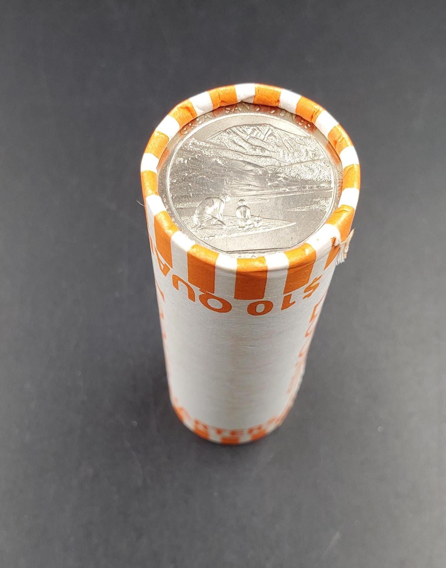1 Unopened Bank Uncirculated Roll 2014 P Great Sand Dunes (CO)" America the Beautiful " Quarters OBW