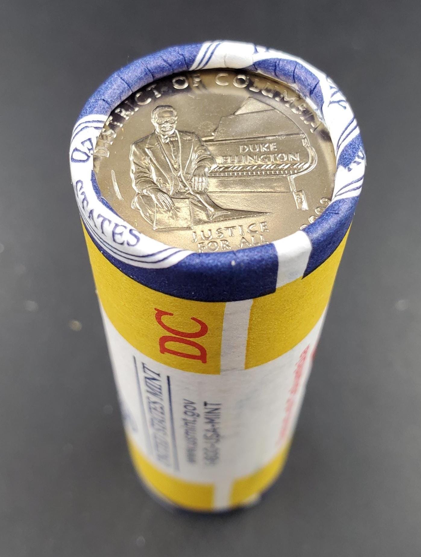 1 Unopened US Mint Wrapper Uncirculated Roll 2009 D US District of Columbia US Territory State Quarters 40 coins