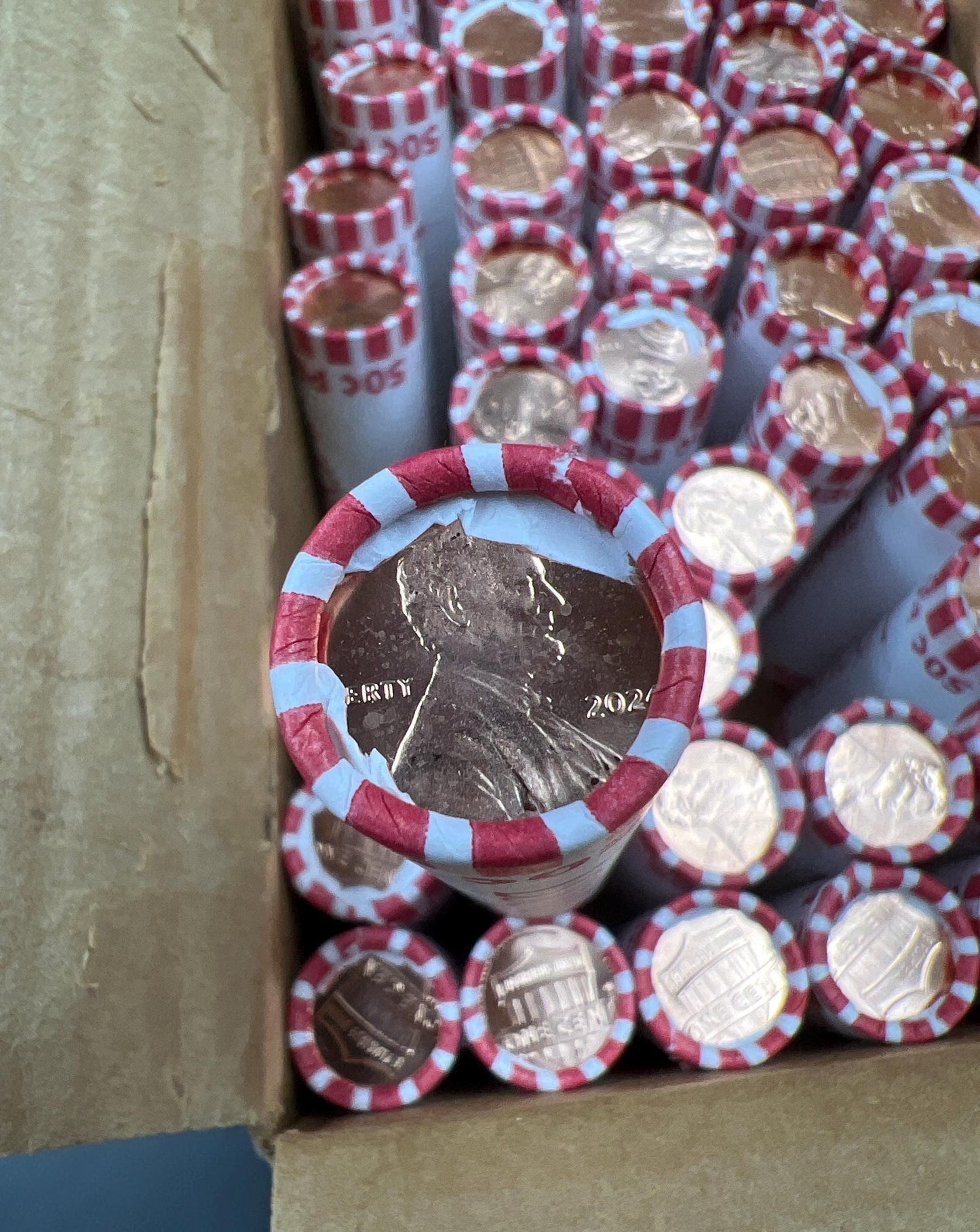 1 Unopened 2024 P Lincoln Memorial Cent BU in Original Bank Wrap Uncirculated (Head or Tail) roll