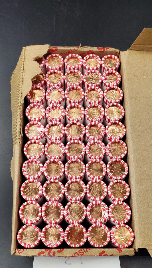 1 Unopened 2025 P Lincoln Memorial Cent BU in Original Bank Wrap Uncirculated (Head or Tail) roll