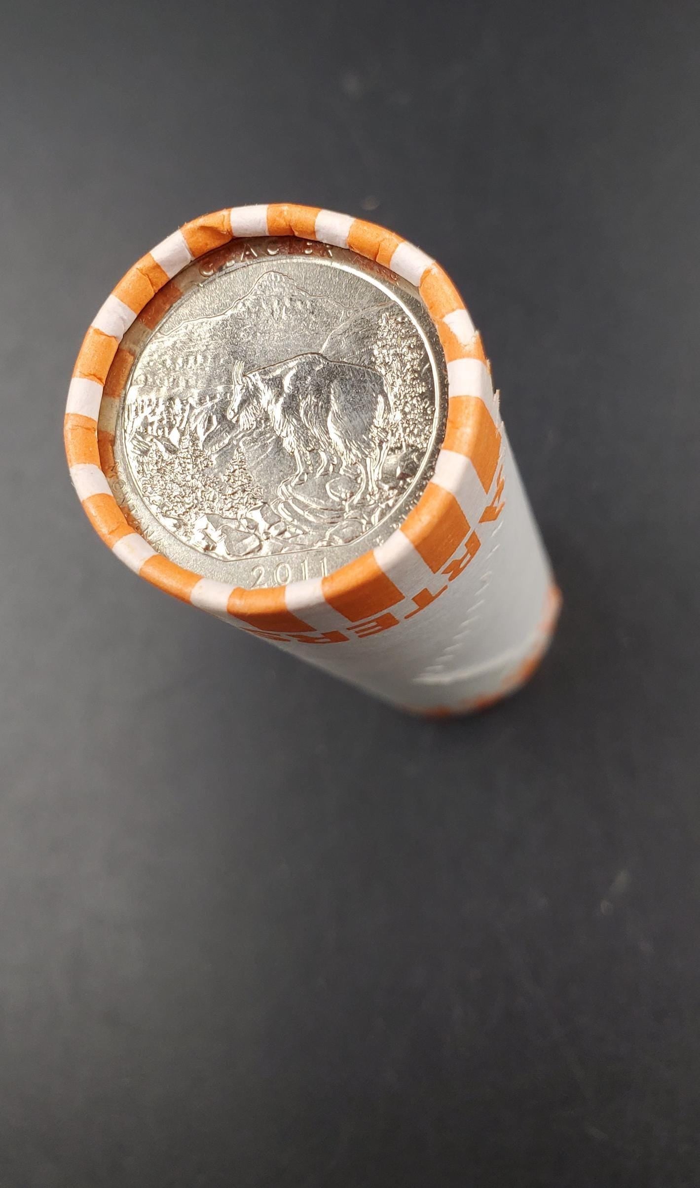 1 Unopened Bank Uncirculated Roll 2011 P Glacier Nat. Park (Montana)" America the Beautiful " Quarters OBW