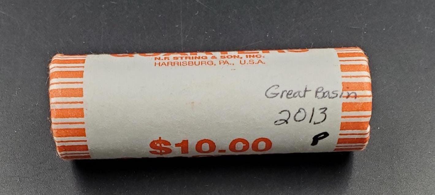 1 Unopened Bank Uncirculated Roll 2013 P Great Basin Park (Nevada) " America the Beautiful " Quarters OBW