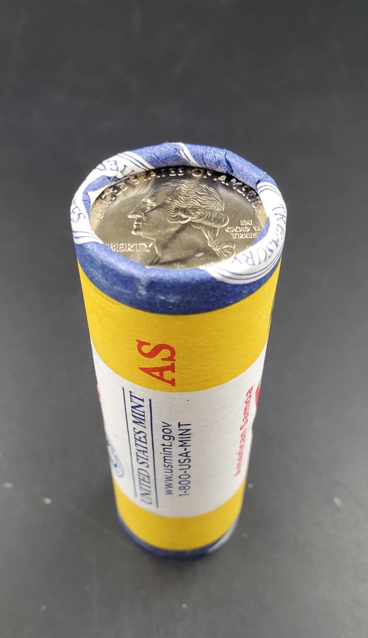 1 Unopened US Mint Wrapper Uncirculated Roll 2009 D American Samoa US Territory State Quarters 40 coins