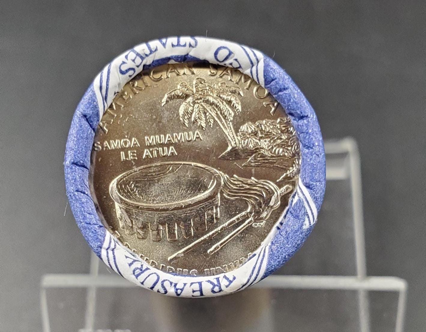 1 Unopened US Mint Wrapper Uncirculated Roll 2009 D American Samoa US Territory State Quarters 40 coins