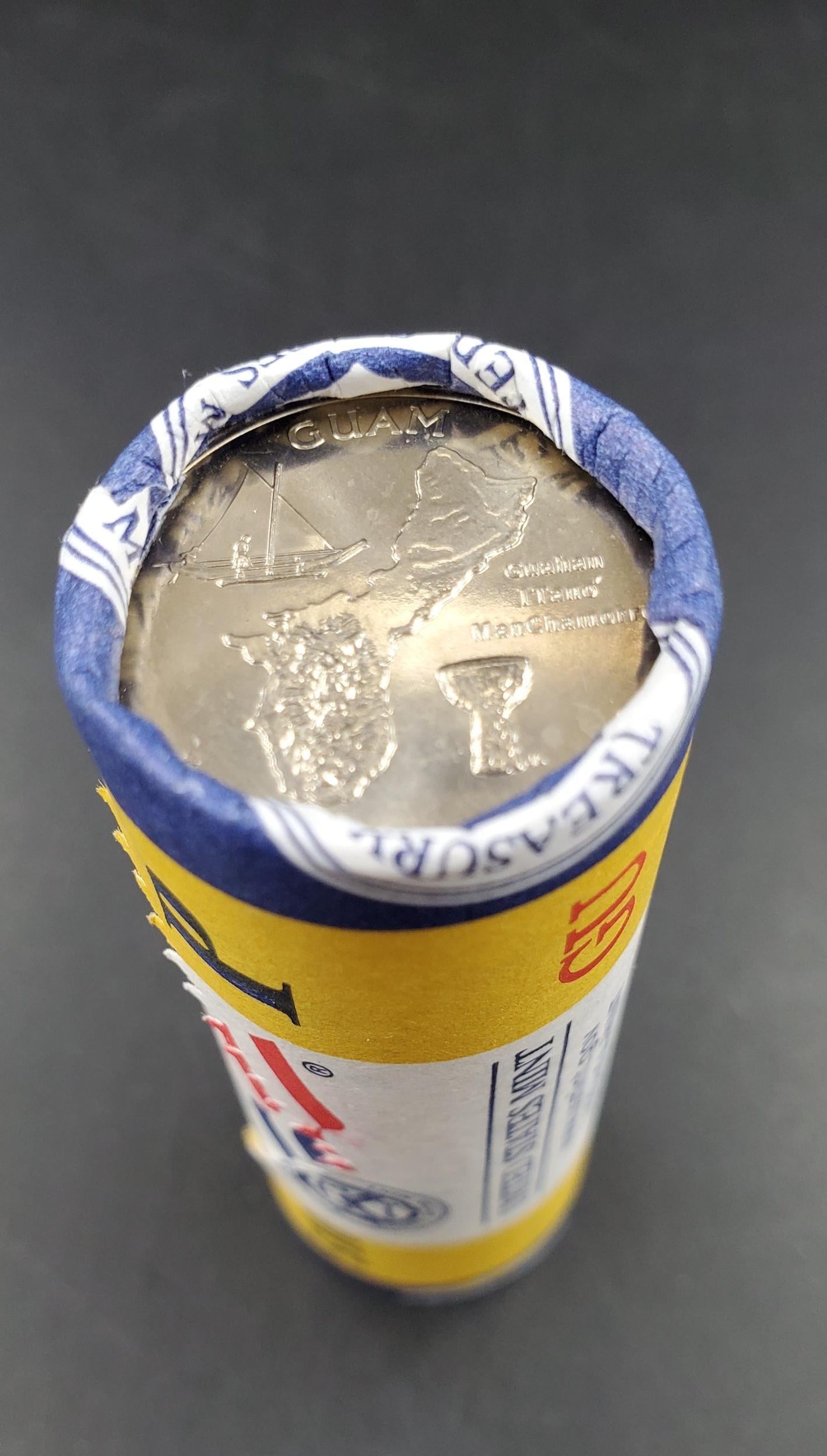 1 Unopened US Mint Wrapper Uncirculated Roll 2009 P Guam US Territory State Quarters 40 coins