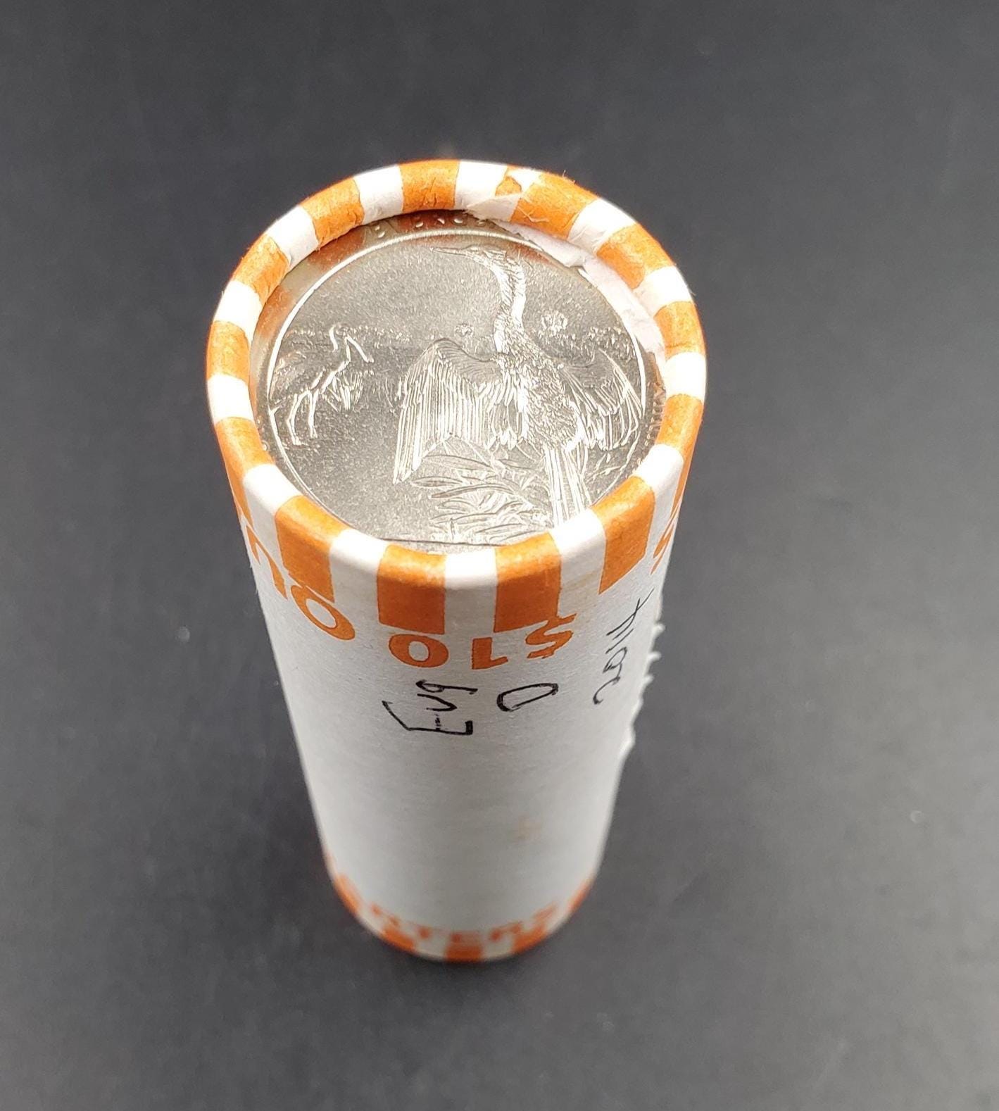 1 Unopened Bank Uncirculated Roll 2014 D Everglades (Florida)" America the Beautiful " Quarters OBW