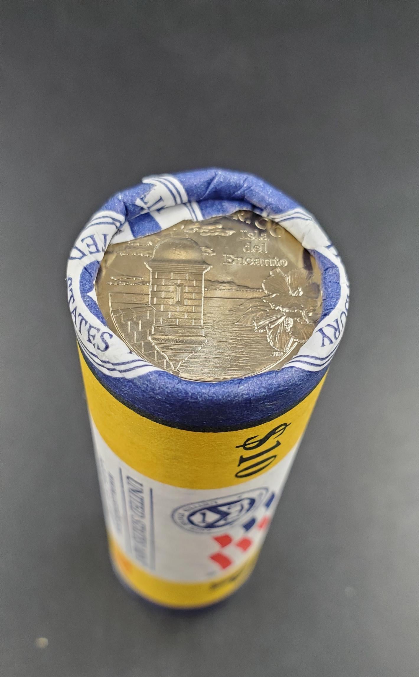 1 Unopened US Mint Wrapper Uncirculated Roll 2009 P Puerto Rico US Territory State Quarters 40 coins