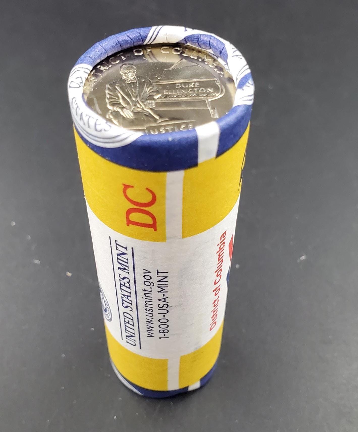 1 Unopened US Mint Wrapper Uncirculated Roll 2009 D US District of Columbia US Territory State Quarters 40 coins