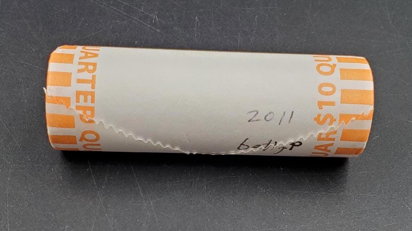 1 Unopened Bank Uncirculated Roll 2011 P Gettysburg(Pennsylvania) " America the Beautiful " Quarters OBW