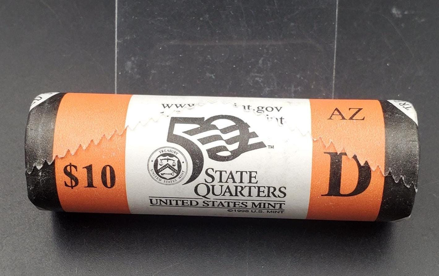 1 Unopened US Mint Uncirculated Roll 2008 D Arizona Statehood Quarters OBW 40 coins
