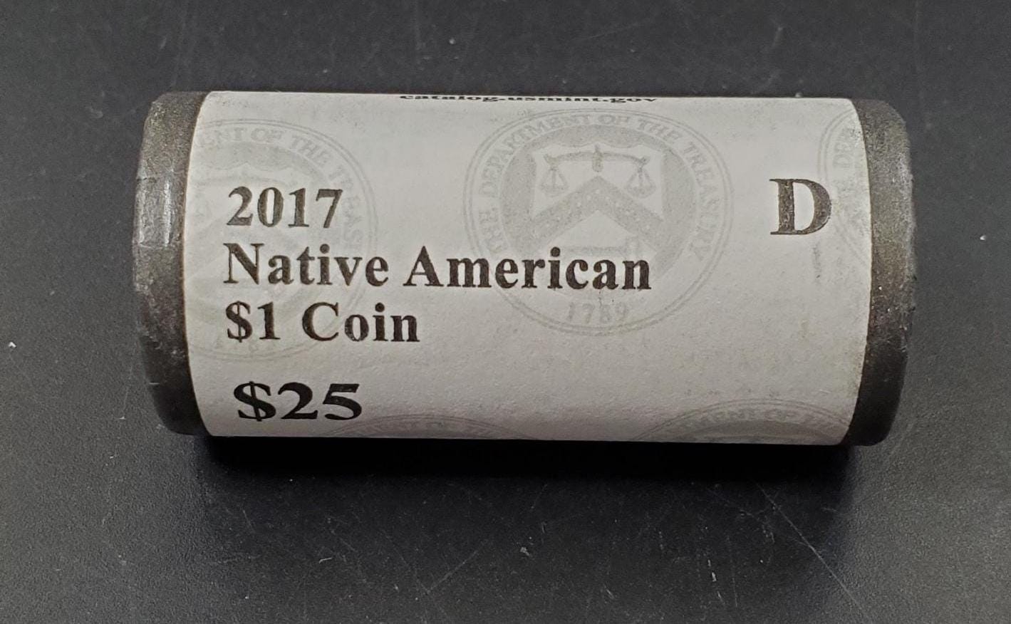 2017 D Sacagawea Native Dollar 25 Coin OBW US Mint Wrapped Roll (Tail or Head)