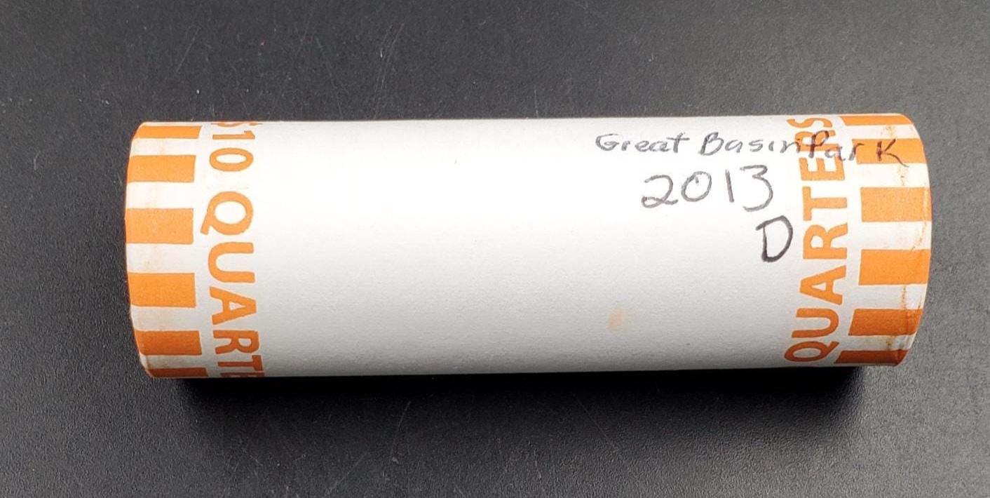 1 Unopened Bank Uncirculated Roll 2013 D Great Basin Park (Nevada) " America the Beautiful " Quarters OBW