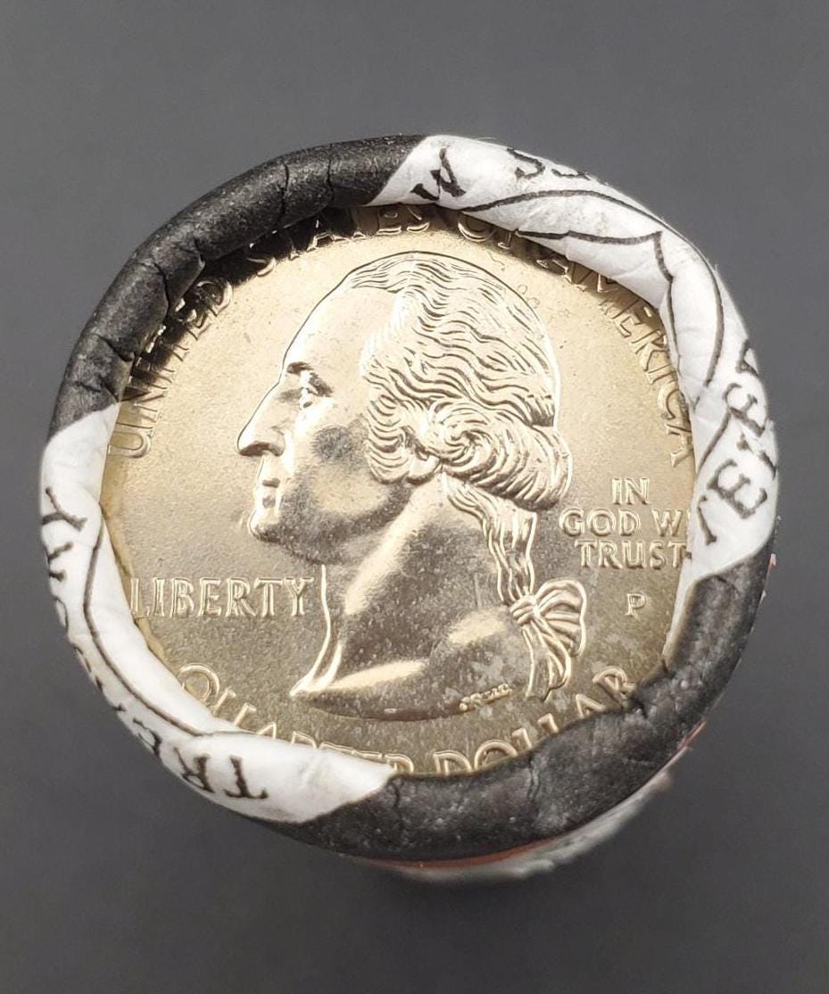 1 Unopened US Mint Uncirculated Roll 2008 P Alaska Statehood Quarters OBW 40 coins