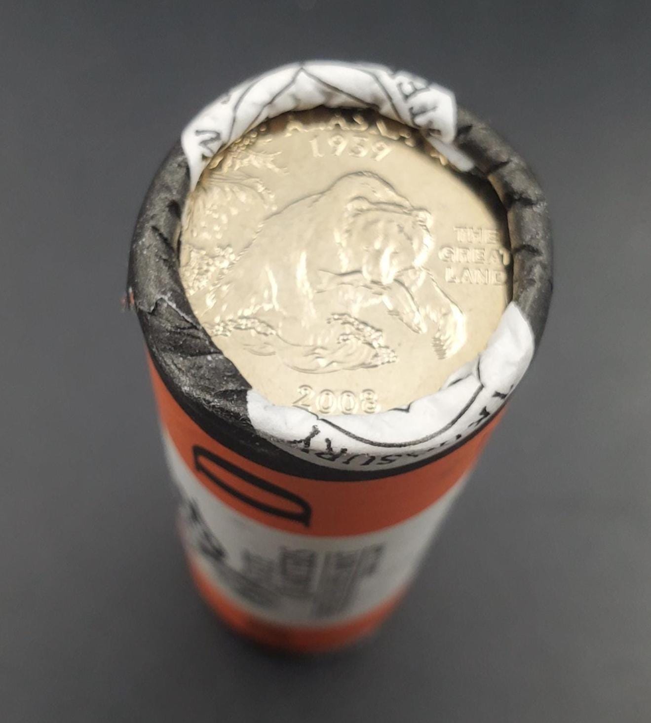 1 Unopened US Mint Uncirculated Roll 2008 D Alaska Statehood Quarters OBW 40 coins