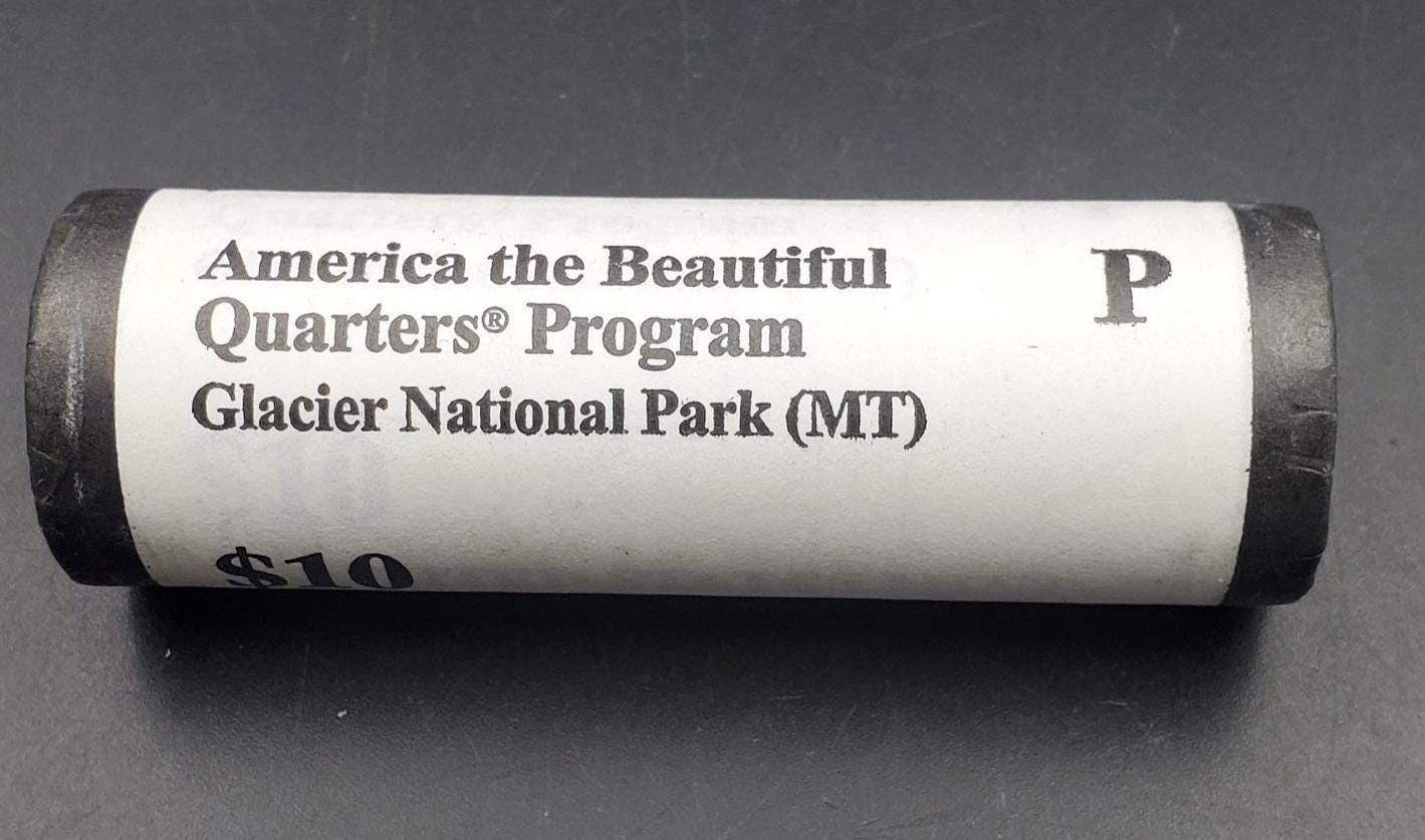 1 US Mint Roll 2011 P Glacier Nat. Park (MT)" America the Beautiful " Quarters OBW