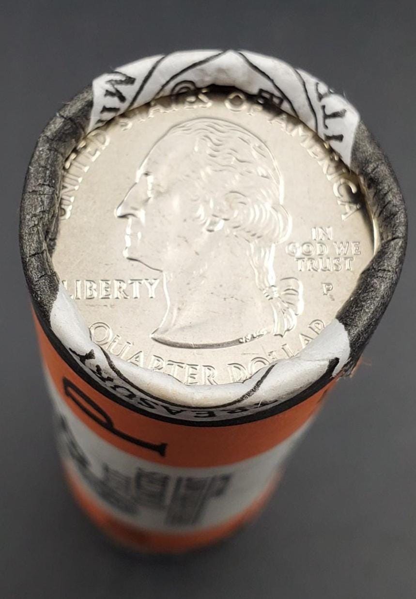 1 Unopened US Mint Uncirculated Roll 2007 P Montana Statehood Quarters OBW 40 coins