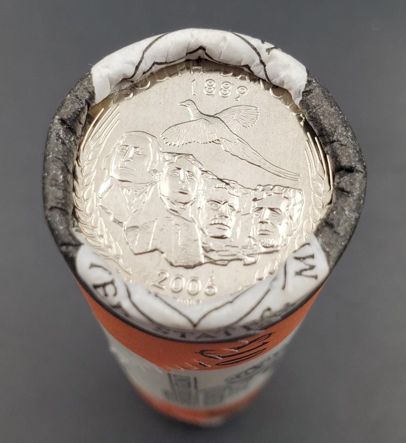 1 Unopened US Mint Uncirculated Roll 2006 D South Dakota Statehood Quarters OBW 40 coins