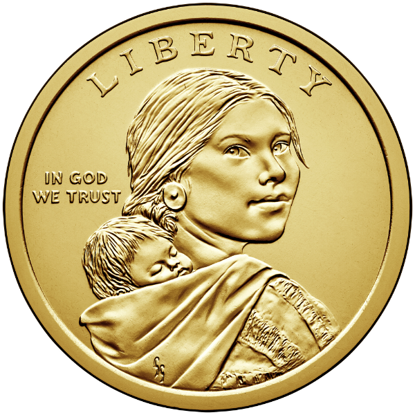 2015 P $1 Native American (Mohawk High Iron Workers) Brass "Golden" Dollar Coin