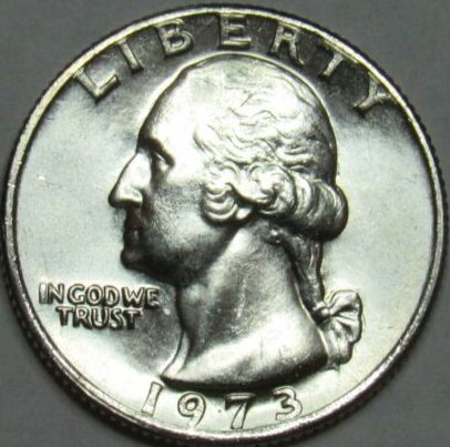 1973 P 25C Washington Quarter Clad Single Coin BU UNC