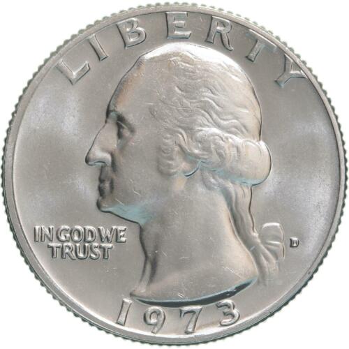 1973 D 25c Washington Quarter Clad Single Coin BU UNC