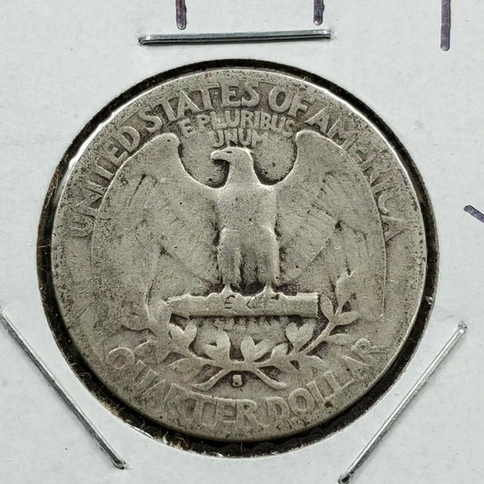 1941 S 25C Washington Quarter Silver Coin Large S Variety AG / Good Circulated