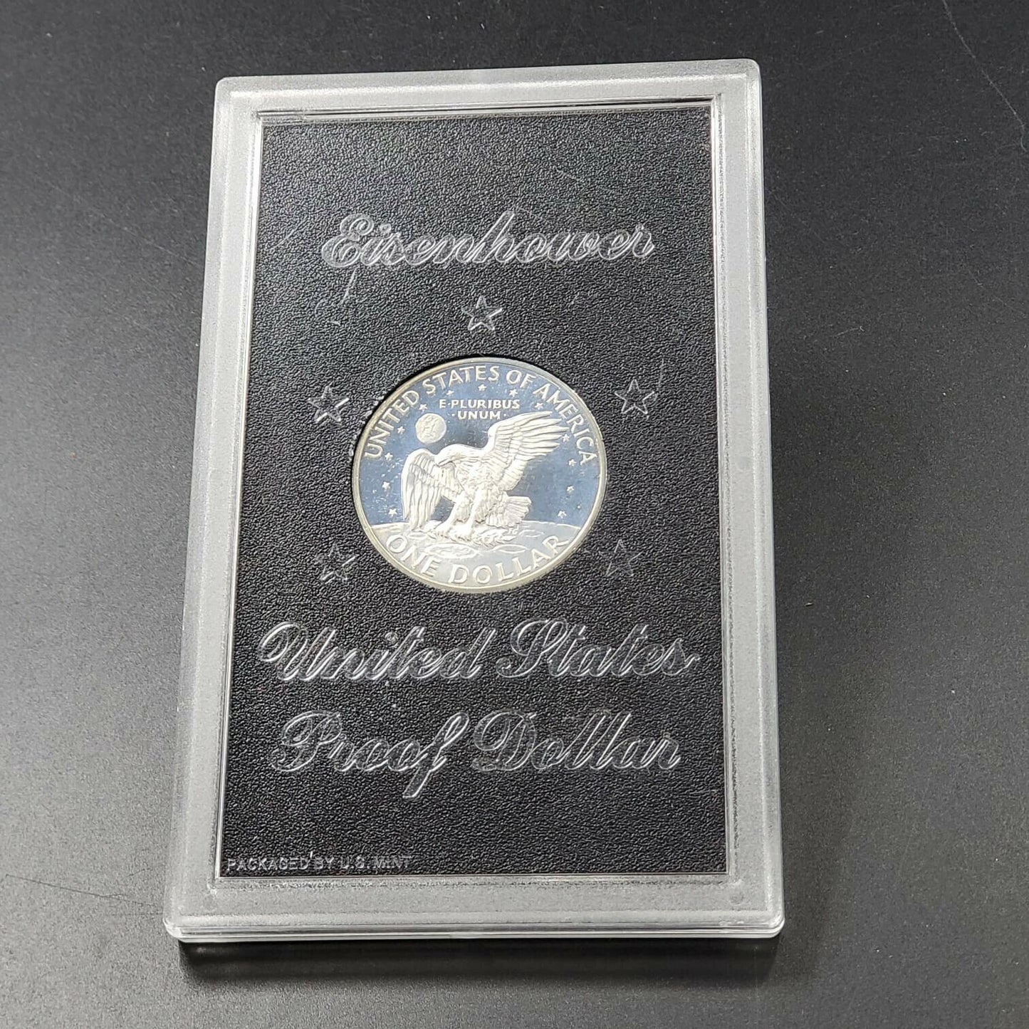 1971 S $1 Eisenhower Brown Ike 40% Proof Silver Dollar DCAM NICE COIN NICE CASE