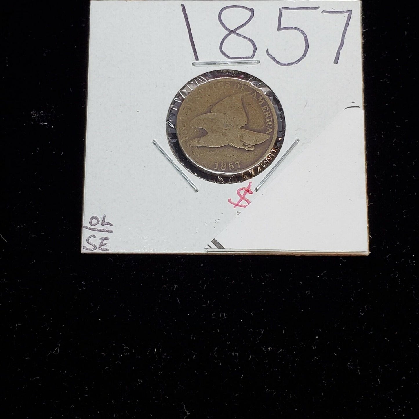 1857 Flying Eagle Cent Penny Coin CHOICE VG VERY GOOD Pre Civil War Era