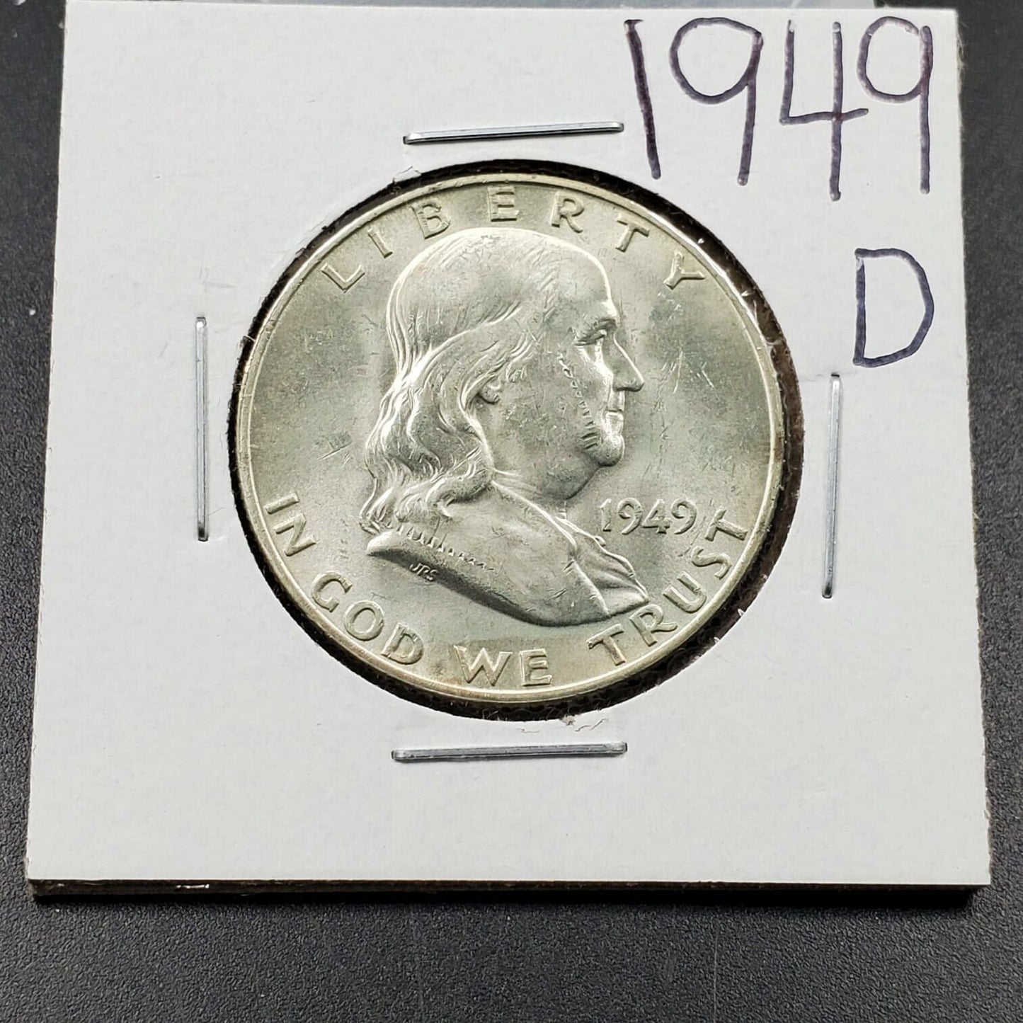 1949 D Franklin Silver Half Dollar Coin Choice BU UNC FBL FULL BELL LINE KEY DTE