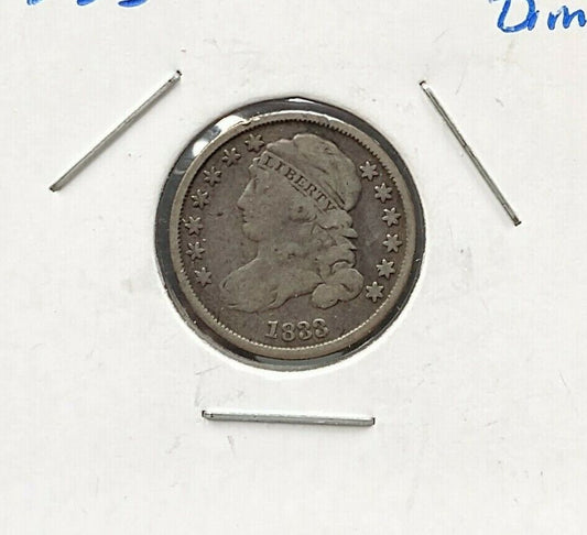 1833 Capped Bust Head Dime Coin Choice Fine circ Circulated