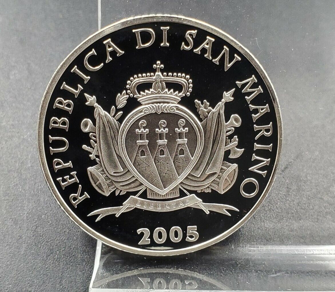 San Marino 10 euro 2005 Milizia Uniformata GEM Silver Proof COIN