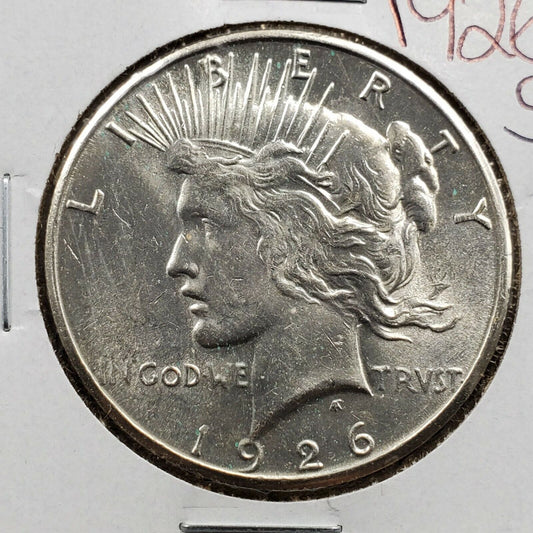1926 S Peace 90% Silver Eagle Dollar Coin AVG UNC SEMI KEY IN BU SAN FRANCISCO