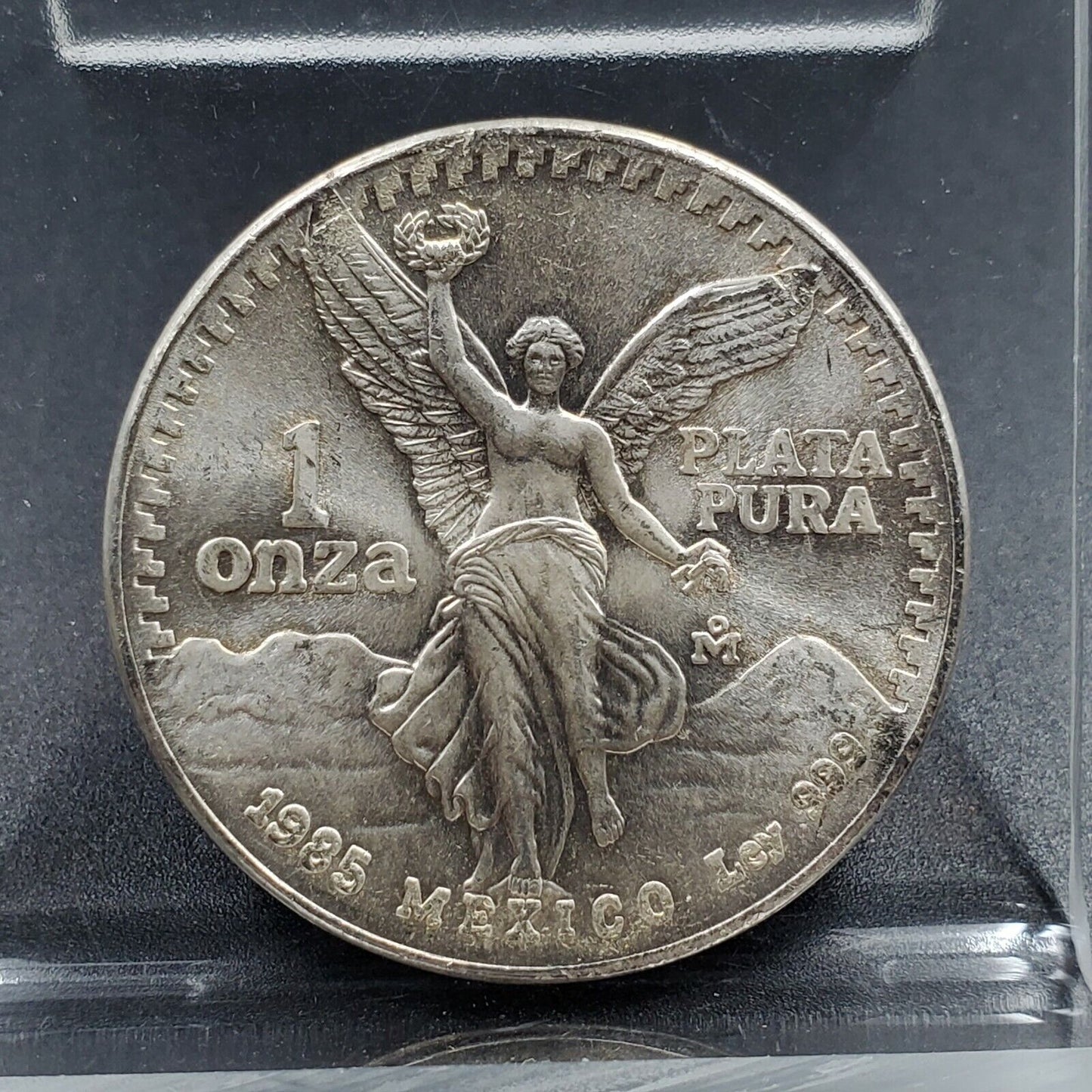 1985 Mo 1 oz Onza Mexico Libertad Gem BU UNC Ley .999 Plata Pura LARGE DIAMETER