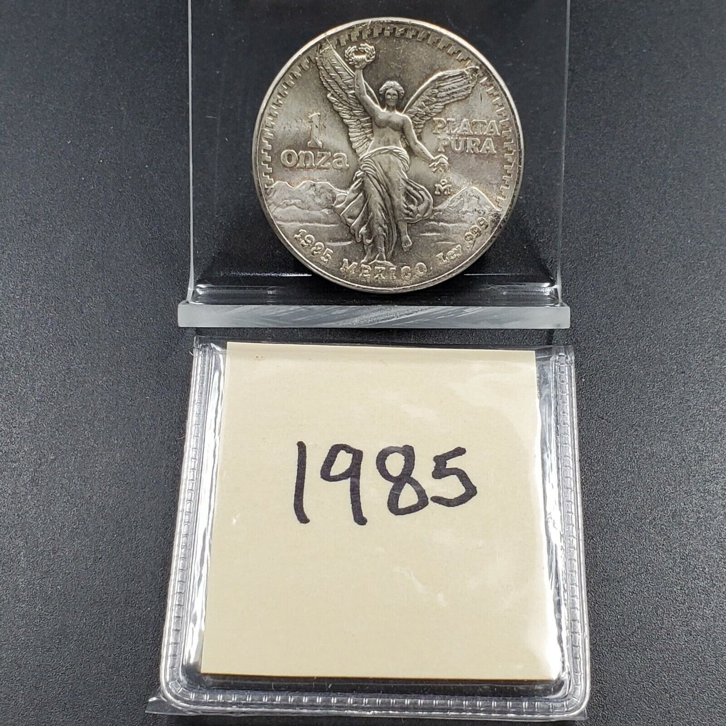 1985 Mo 1 oz Onza Mexico Libertad Gem BU UNC Ley .999 Plata Pura LARGE DIAMETER