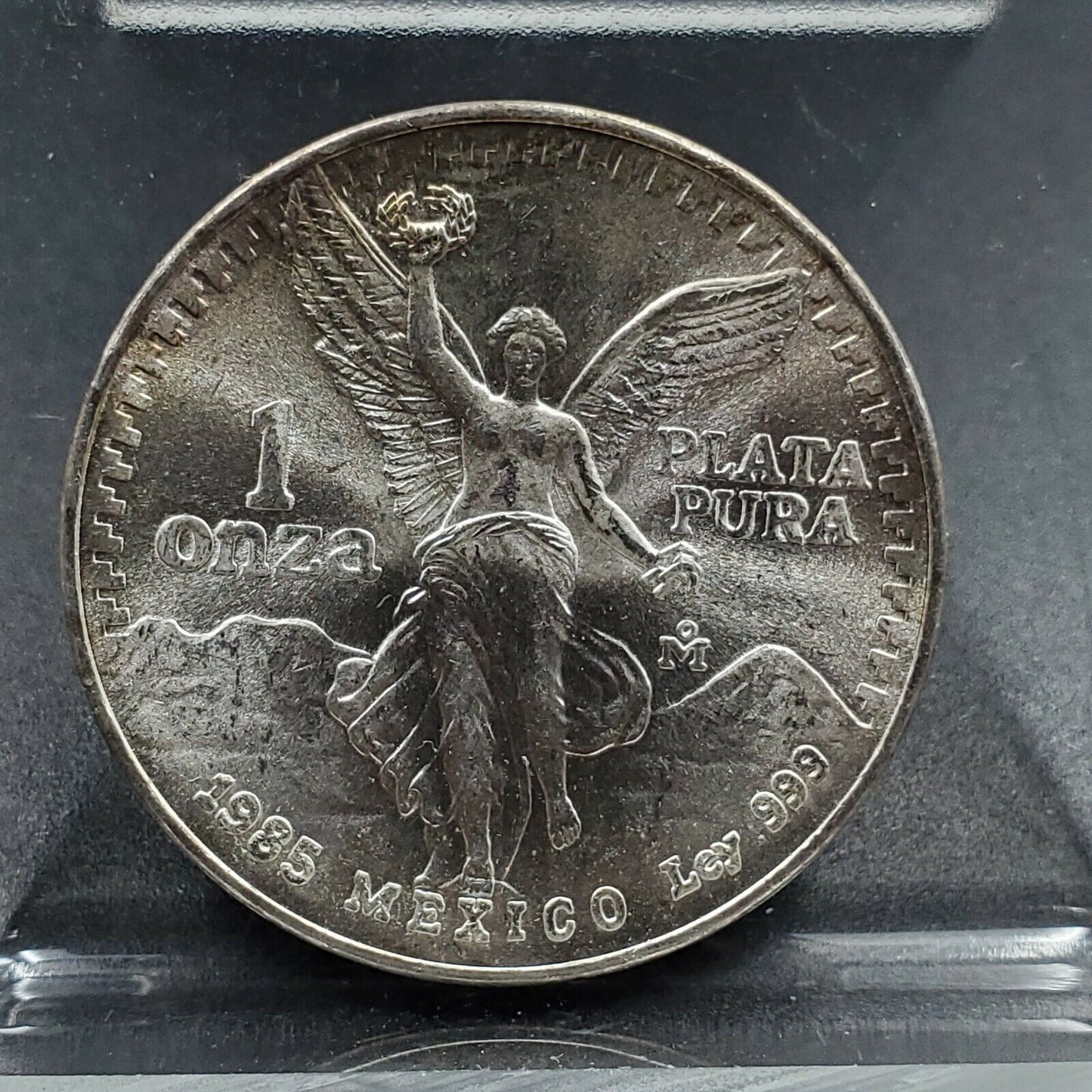 1985 Mo 1 oz Onza Mexico Libertad Gem BU UNC Ley .999 Plata Pura Neat Toning