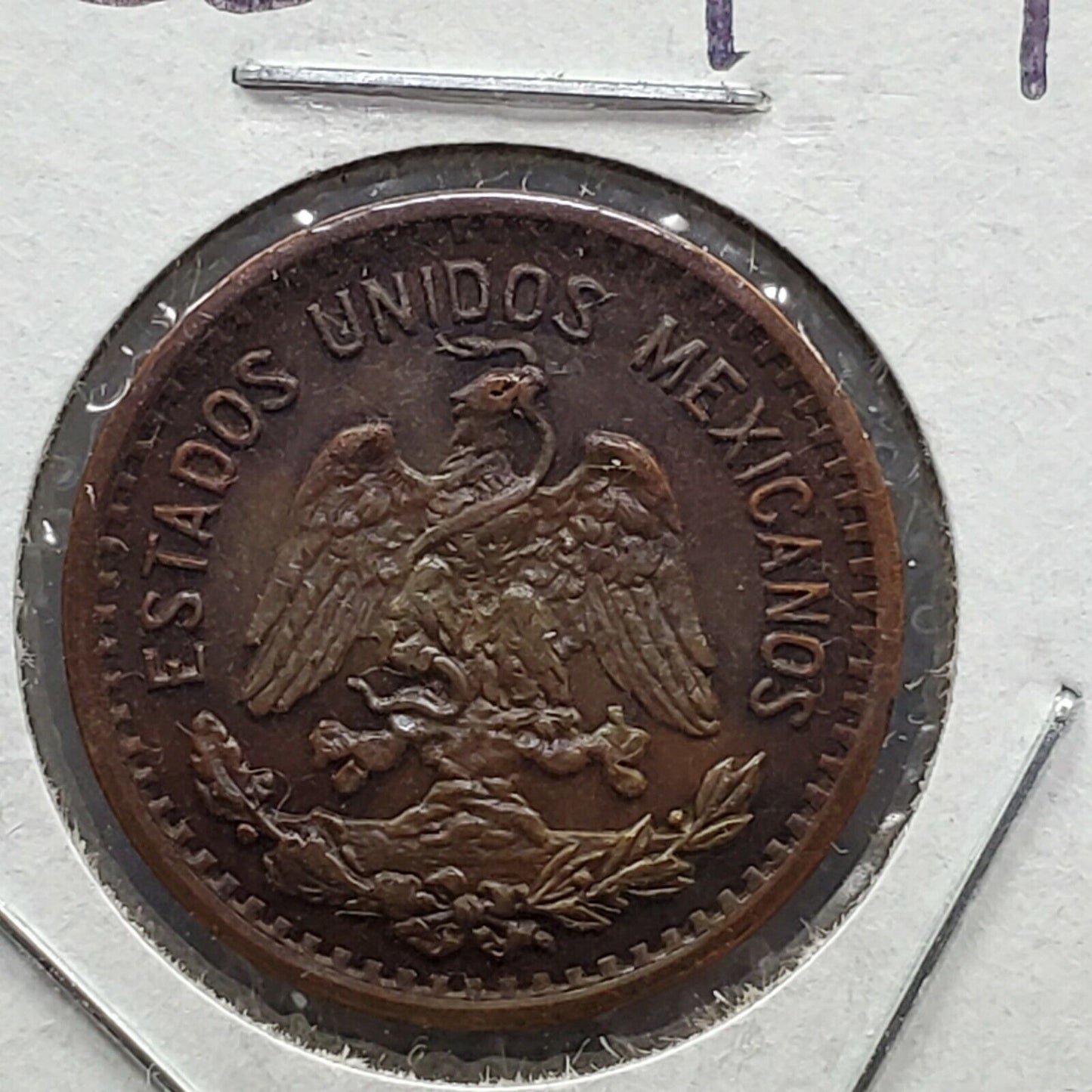 1930 Mexico 1c One Centavo Centavos Coin CHOICE AU ABOUT UNC BROWN