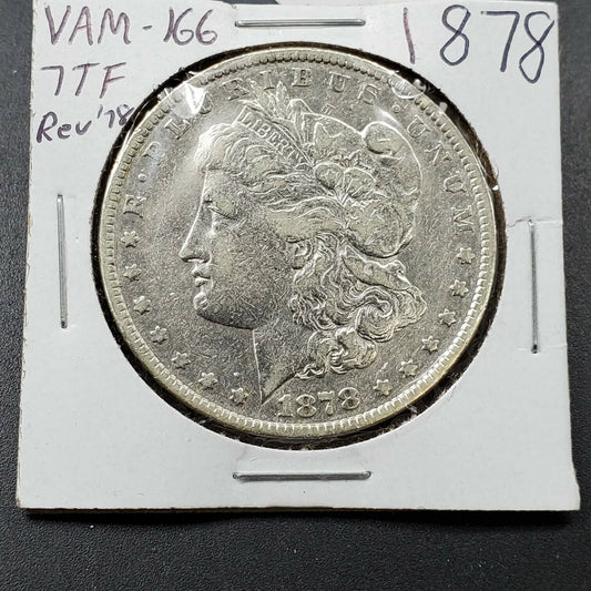 1878 P Morgan Silver Eagle Dollar Coin TRIPLE EYE XF CLEANED VAM-166 VARIETY VAM