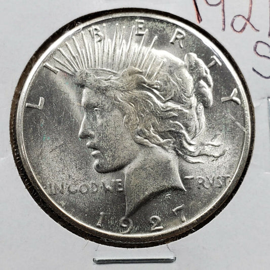 1927 S Peace 90% Silver Eagle Dollar Coin BU UNC SEMI KEY IN BU SAN FRANCISCO 2