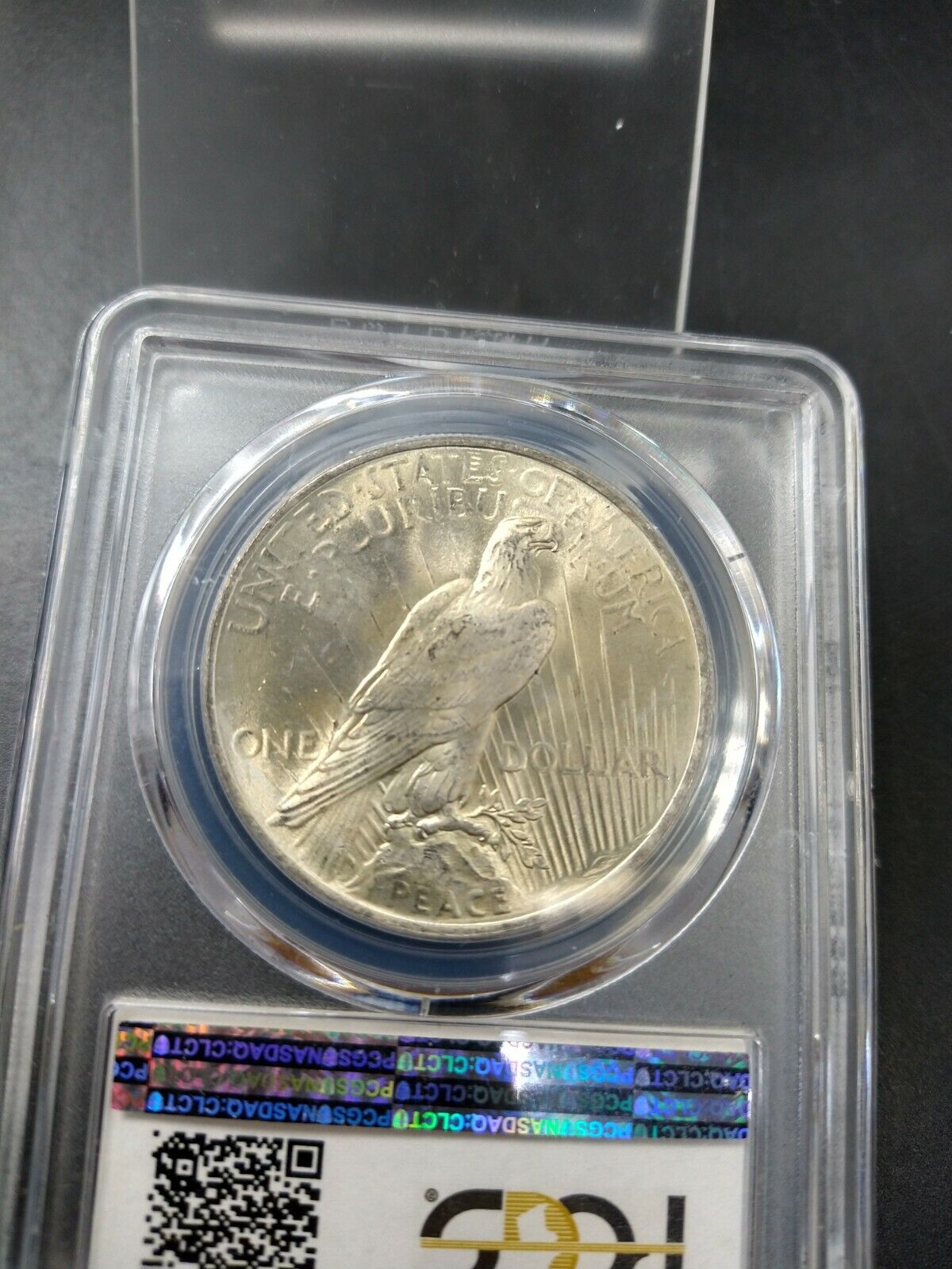 1923 P Peace Silver Eagle Dollar Coin PCGS MS64 CH BU UNC Certified Some Toning