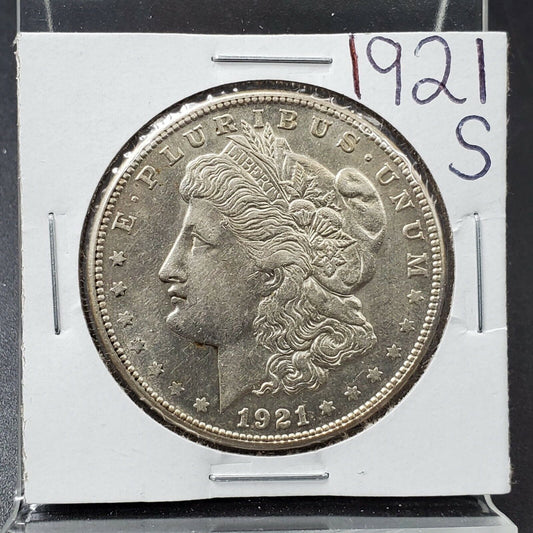 1921 S $1 Morgan Eagle Silver Dollar Coin AVG AU About UNC 100 Years Anniversary