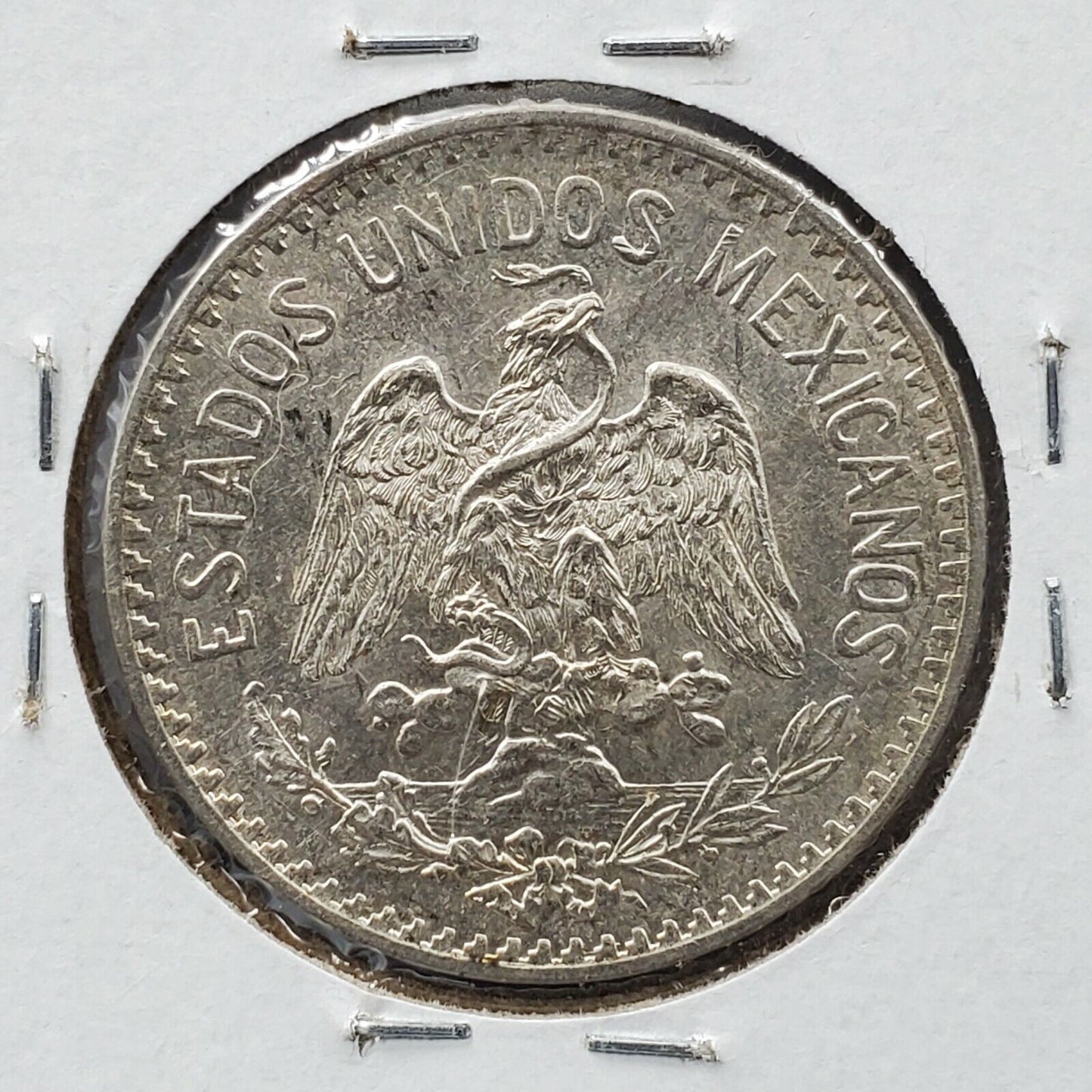1913 Mexico 50 Centavos .800 Silver KM 445 GEM BU UNC Semi Key Nice Toning