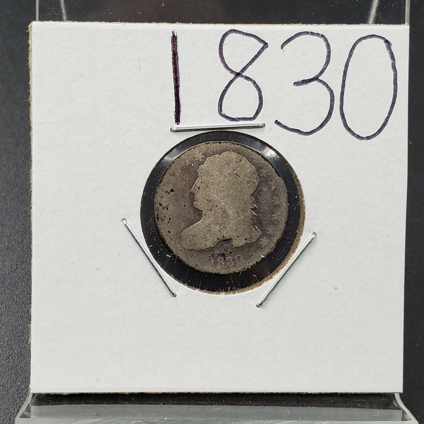1830 10C Capped Bust Dime Average AG About Good Antique Silver Coin US