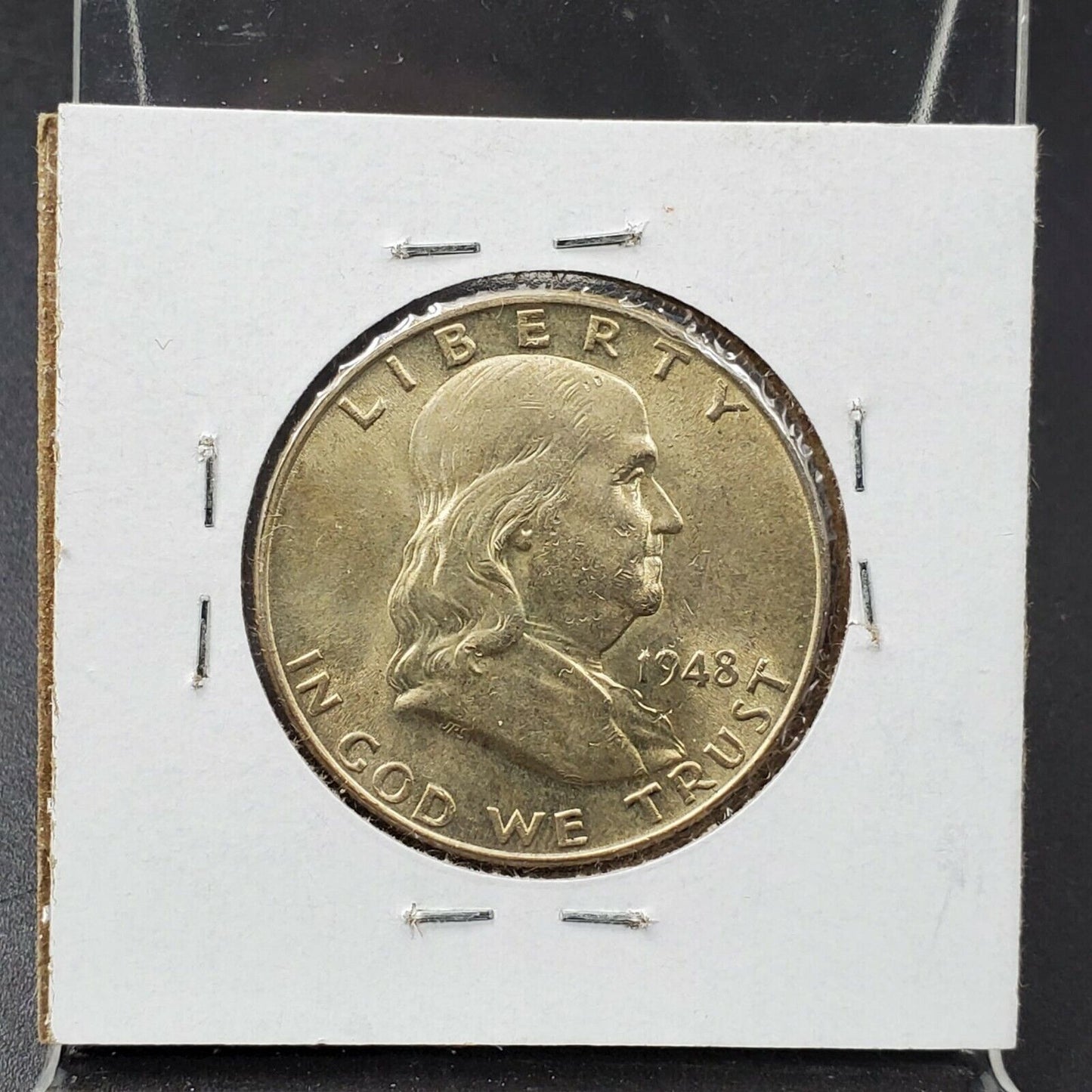 1948 P Franklin Silver Half Dollar Coin Choice AU / UNC DDR Double Die Reverse