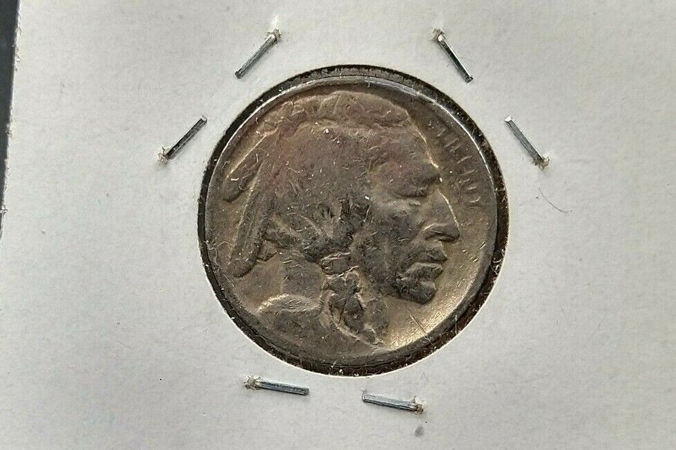 1913 p 5c Buffalo Indian Head Nickel Coin TYPE 1 REVERSE VARIETY AG About Good
