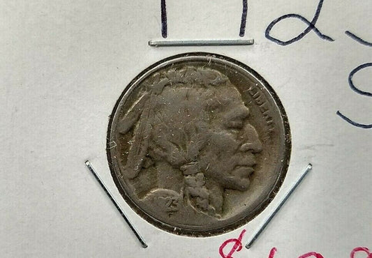 1923 S 5c Buffalo Indian Head Nickel Coin Good / Very Good Circulated Semi Key