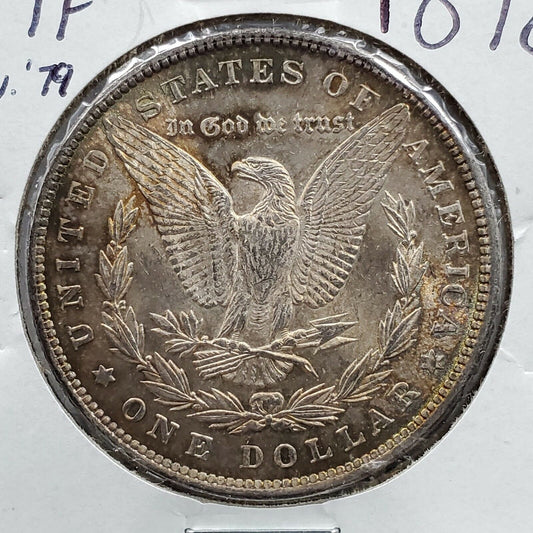 1878 P Morgan Silver Eagle Dollar Coin 7TF REV 79 CH AU / UNC PQ TONING REV