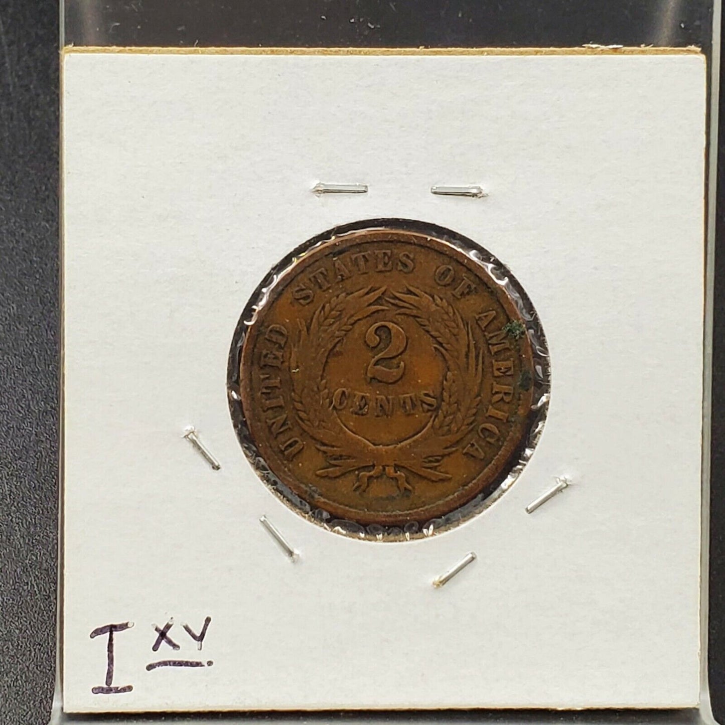 1868 2C Two Cent Copper Coin Piece VG Very Good Circulated