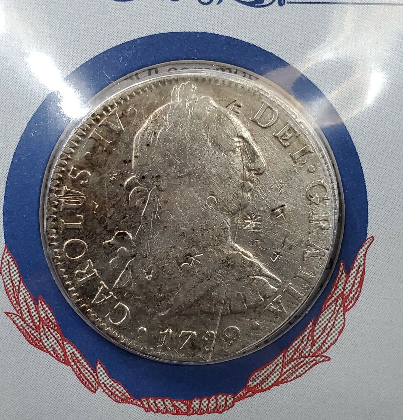 1789 Mo Mexico Eight 8 Reales Silver Coin w Chopmarks PCS America's first Dollar