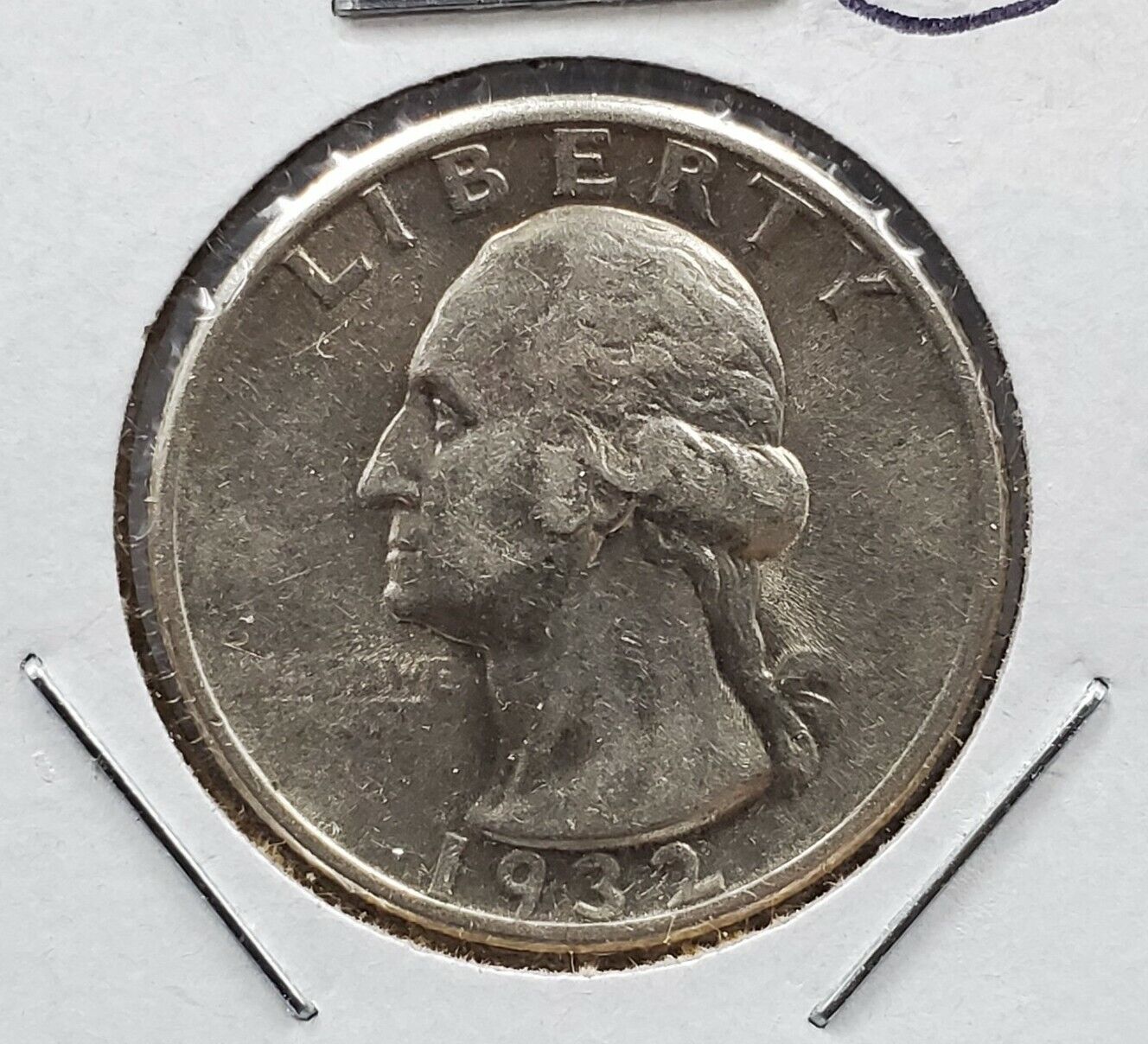 1932 P Washington Silver Quarter Coin Average AU About UNC Circulated
