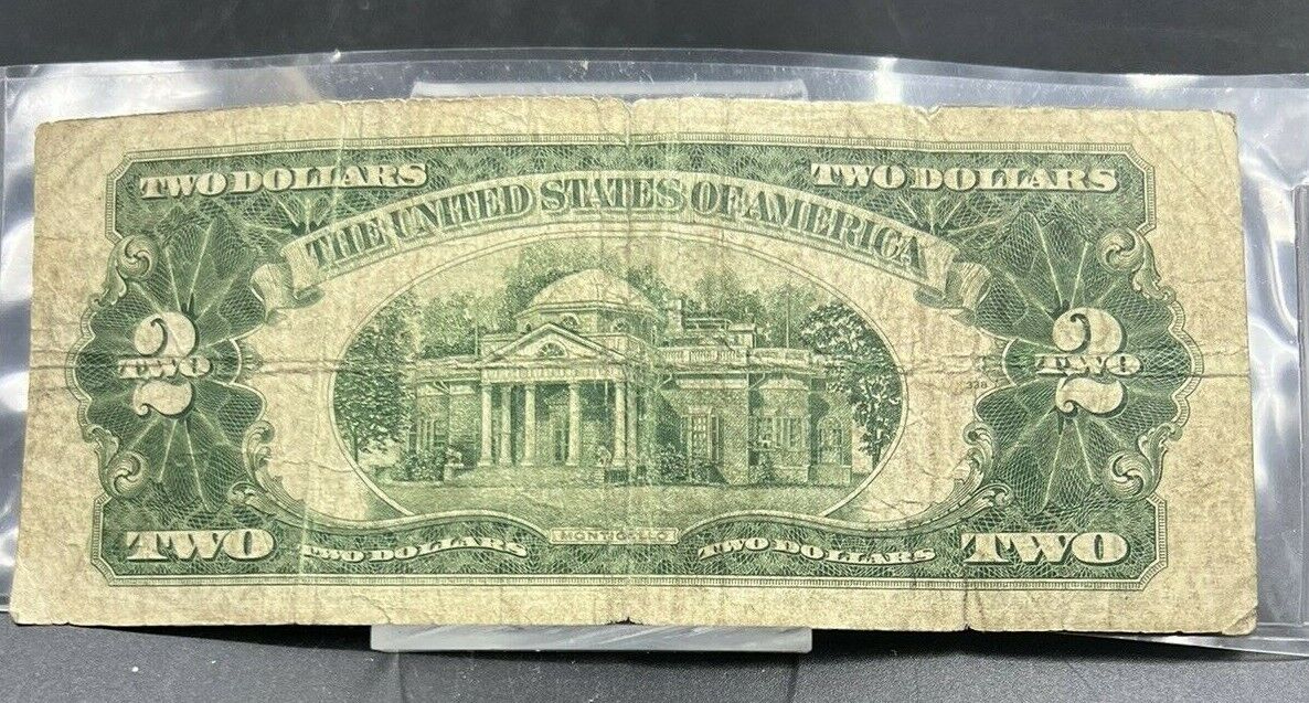 1928 $2 G Legal Tender Note Bill Red Seal US Currency Circulated